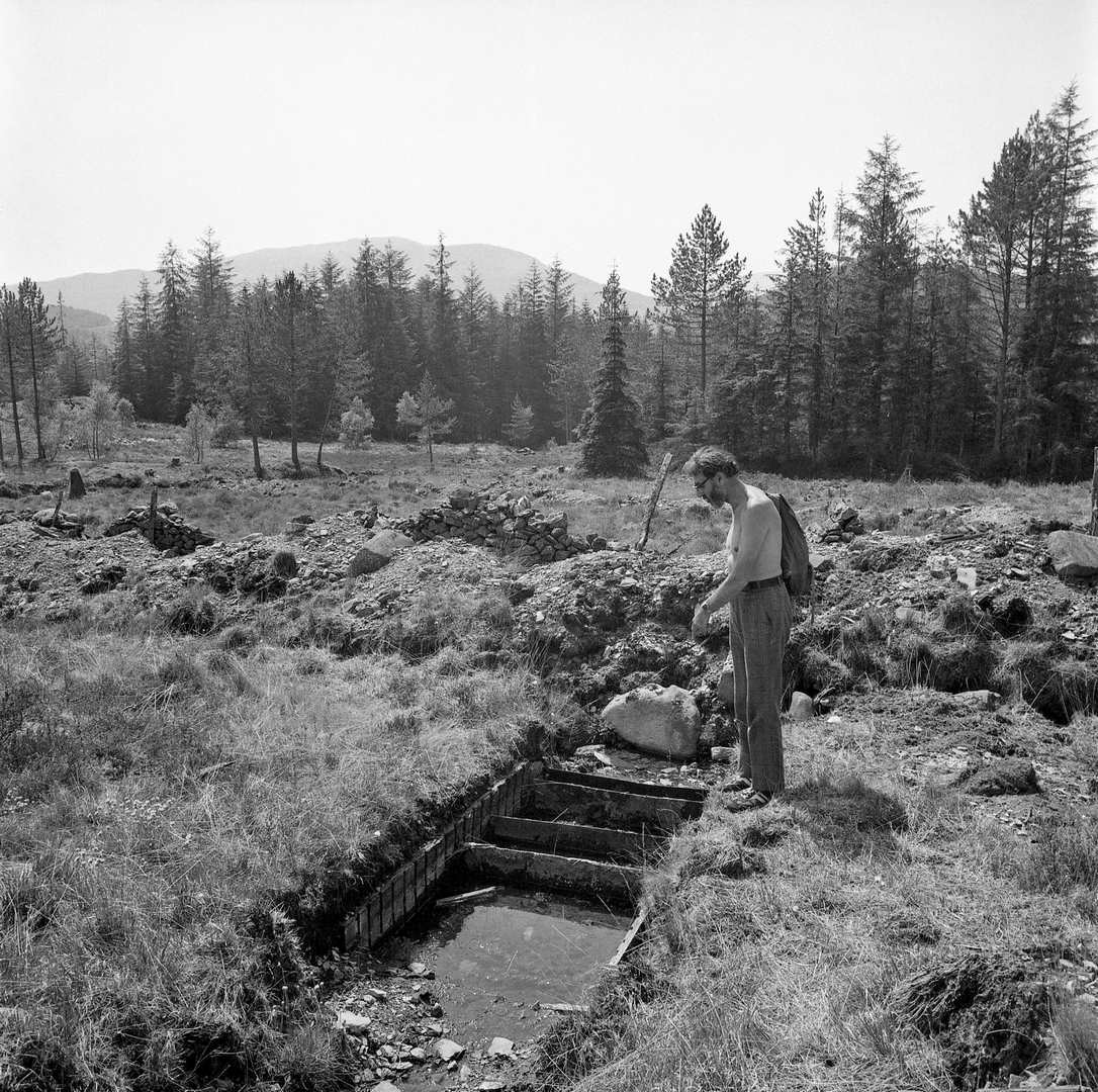 Copper precipitation baffles Dolfrwynog Mine 1982